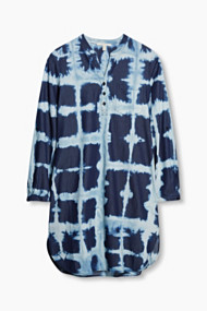 Esprit Gebatikte overhemdjurk Blue Dark Washed for Women