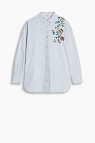 Esprit Oversized overhemdblouse met borduursel Blue for Women