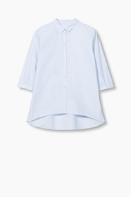 Esprit Casual chambray blouse, 100% katoen Light Blue for Women