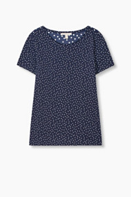 Esprit Luchtig shirt van een softe materiaalmix Navy for Women