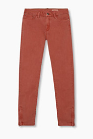 Esprit Washed 5-pocket met ritszomen Berry Red for Women