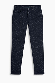 Esprit Katoenen chino met all-over print Navy for Women
