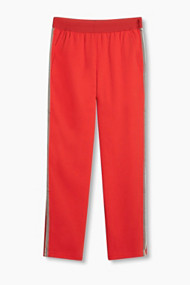 Esprit Broek van crêpe met elastische band Red for Women