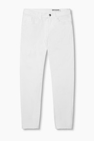 Esprit Stretchjeans met rafelige zomen White for Women