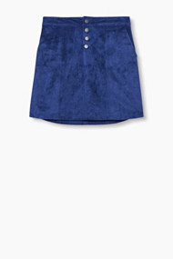 Esprit Stretchrok van imitatiesuède Dark Blue for Women