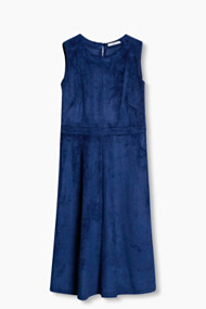 Esprit Midi-jurk van imitatiesuède Dark Blue for Women