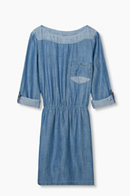 Esprit Soepele, tweekleurige denim jurk Blue Medium Washed for Women