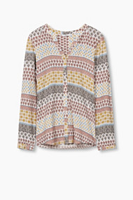 Esprit Soepele blouse met motiefmix Light Beige for Women