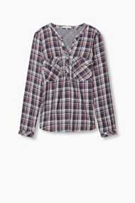Esprit Doubleface blouse, 100% katoen Navy for Women