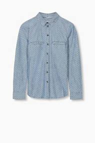 Esprit Denim blouse van 100% katoen Blue Medium Washed for Women