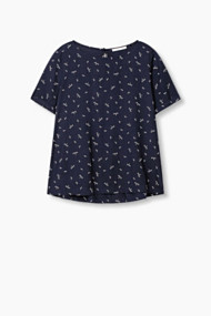 Esprit Blouseachtig shirt met libellenprint Navy for Women