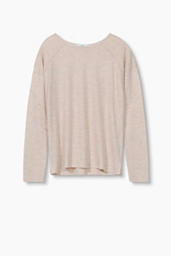 Esprit Fijn, gestructureerd sweatshirt Light Pink for Women