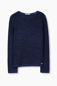 Esprit Trui van bandjesgaren, 2-tone look Navy for Women