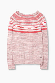 Esprit Zachte jacquard trui Blush for Women
