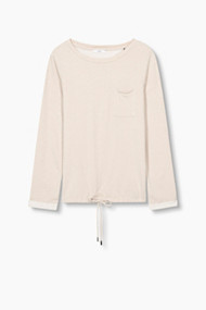 Esprit Licht sweatshirt met tunnelkoord Light Beige for Women