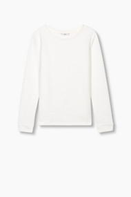 Esprit Sweatshirt met structuur, katoenmix Off White for Women