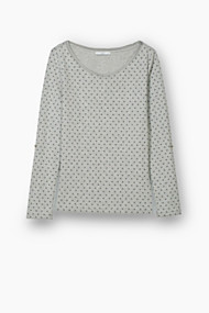 Esprit Longsleeve met oprolbare mouwen Medium Grey for Women