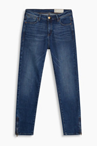 Esprit Kortere stretchjeans met hoge taille Blue Dark Washed for Women