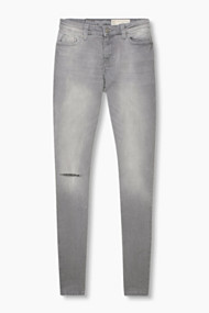 Esprit Stretchjeans met used look Grey Light Washed for Women