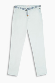 Esprit Gladde chino van katoen/stretch Light Aqua Blue for Women