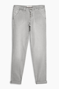 Esprit Chino denim met knoopgulp Grey for Women