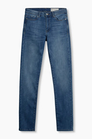 Esprit Stretchy denim, high waist Blue Medium Washed for Women