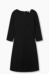 Esprit Uitlopende jurk met structuur Black for Women