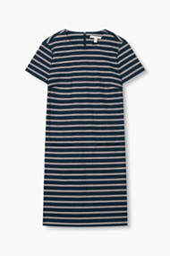 Esprit Jurk van geweven katoen met structuur Navy for Women