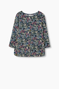 Esprit Soepele printed blouse met knoopsluiting Navy for Women