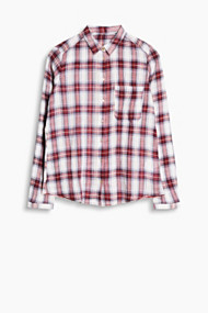 Esprit Crinkle blouse van 100% katoen Dark Red for Women