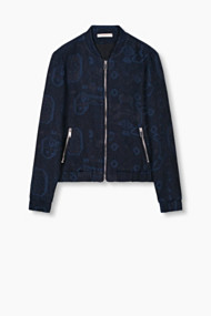 Esprit Bomberjack met grafische jacquard Navy for Women