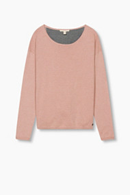 Esprit Trui met structuurmix van 100% katoen Old Pink for Women