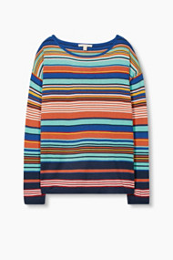 Esprit Oversized sweater met strepen Navy for Women