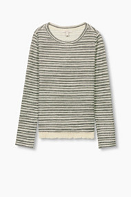 Esprit Licht sweatshirt met structuurstrepen Black for Women