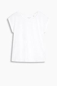 Esprit T-shirt met boxy model van slub jersey White for Women