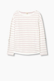 Esprit Turn-up-longsleeve van 100% katoen Old Pink for Women
