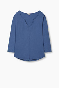Esprit Henley-shirt van 100% katoen Ink for Women