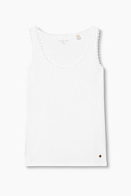 Esprit Tanktop van katoen/stretch White for Women