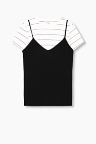 Esprit 2-in-1 T-shirt met top White for Women