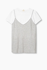 Esprit 2-in-1: top en shirt in laagjeslook Off White for Women