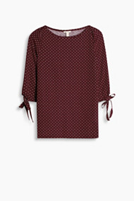 Esprit Vrouwelijk T-shirt met stippen Garnet Red for Women