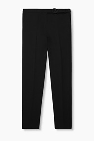 Esprit Soepele crêpe broek met stoffen ceintuur Black for Women