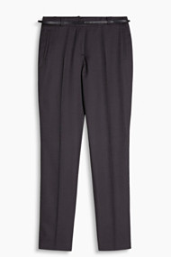 Esprit Business stretchbroek met fijne textuur Black for Women