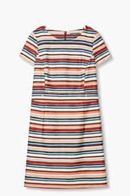 Esprit Kokerjurk met structuur, stretch-katoen Garnet Red for Women