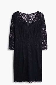 Esprit Kokerjurk van gebloemde kant Navy for Women