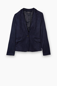Esprit Blazer met fluwelige suèdelook Navy for Women