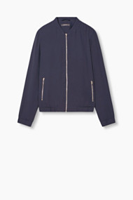 Esprit Bomberjack van soepele crêpe Navy for Women