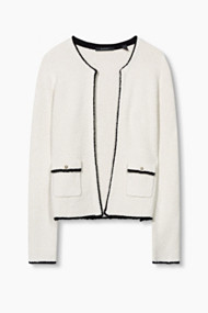 Esprit Boxy vest van mouliné Off White for Women