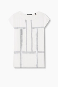 Esprit Blouseachtig shirt met gestikte prints Off White for Women