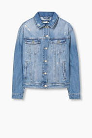 Esprit Jack van distressed denim, 100% katoen Blue Medium Washed for Women